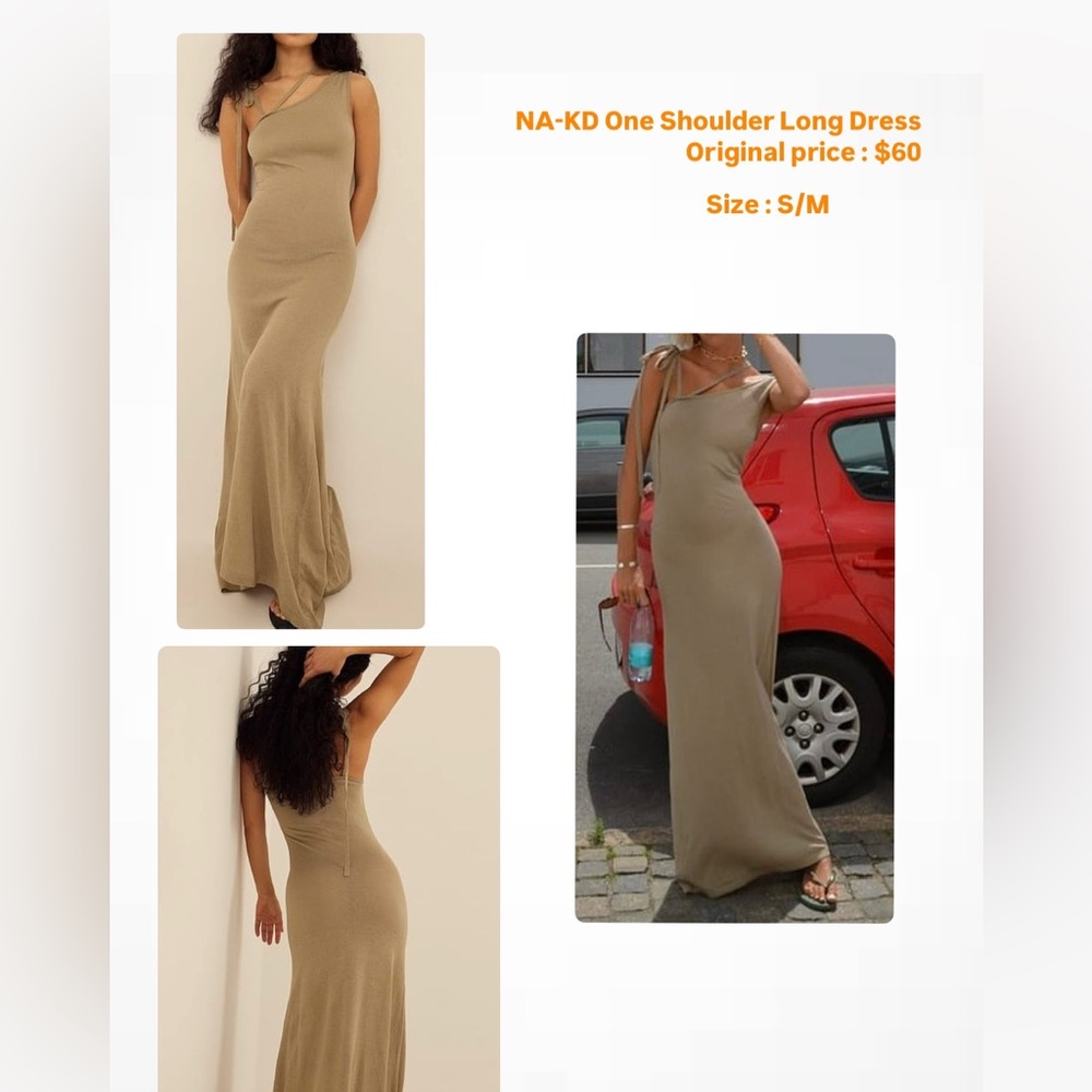 NAKD Elegant Tan Maxi Dress